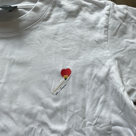 The Kooples White T-Shirt with Embroidery Size Small - Picture 3 of 8